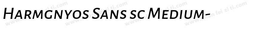 Harmgnyos Sans sc Medium字体转换